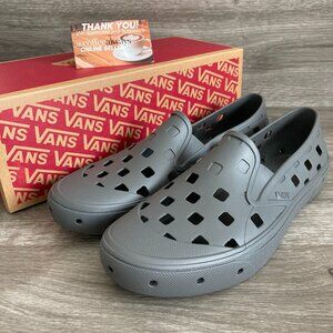 Vans Trek Slip-On Pewter Gray Breathable Rinseable Durable Size 8 Men's NWB
